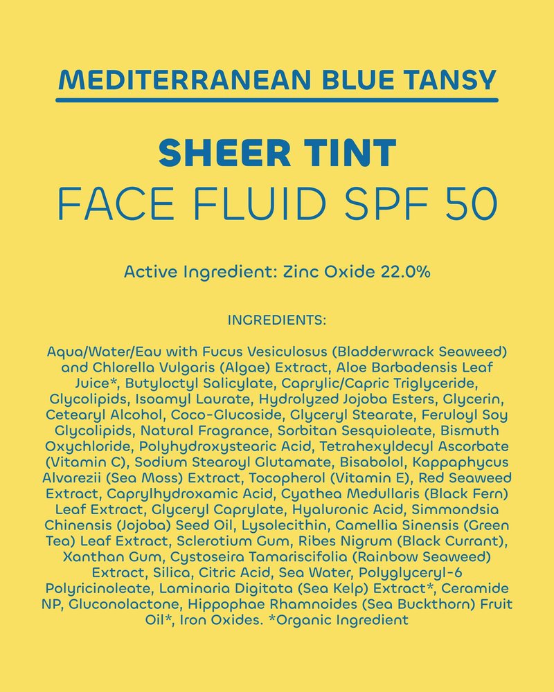 Seaweed Bath Co Tinted Face Sunscreen SPF 50 - Mineral Zinc Oxide Facial Lotion with Sheer Coverage - Lightweight Daily Moisturizer with Broad Spectrum UV Protection for Natural Glow, 1.7 oz