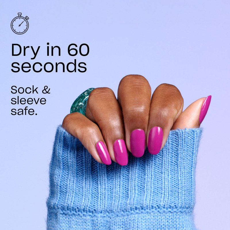 OPI RapiDry Stun n’ Done | Semi-sheer Soft Peach Shimmer Quick Dry Nail Polish | Vegan, Smudge Proof, Fast Drying