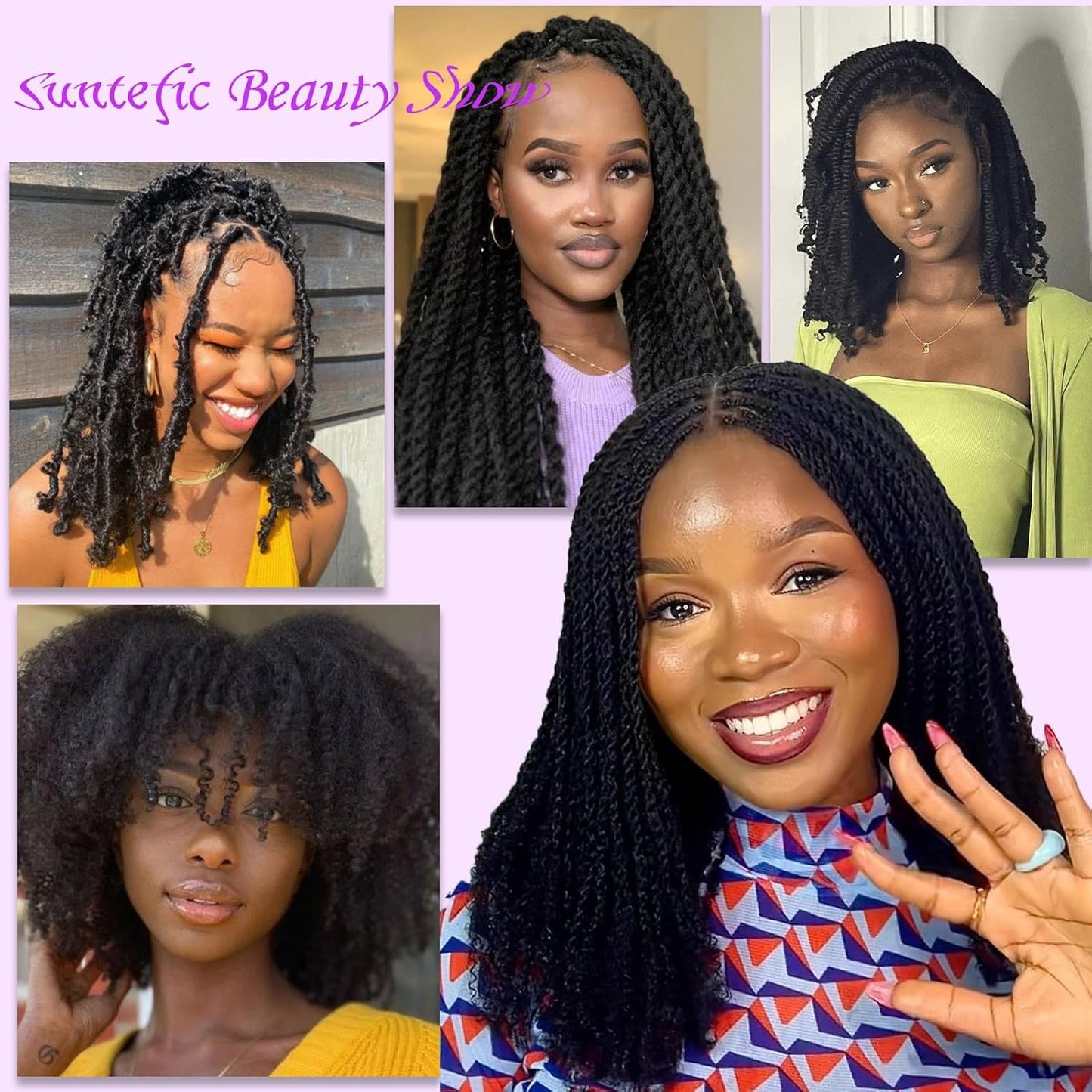 Afro Kinky-Curly Human Hair Bundles - 50g Braiding Extensions for Mini Twists & Dreadlocks | 1B, 16 Inch