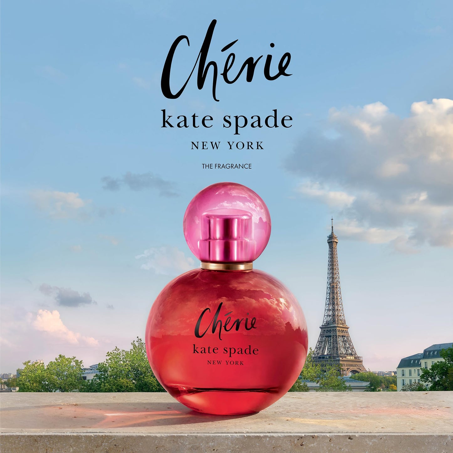 kate spade new york - Cherie Eau de Parfum Purse Spray - Women's Fragrance - Sweet & Musky - With notes of Raspberry, Sweet Pea & Jasmine - 0.33 Fl Oz