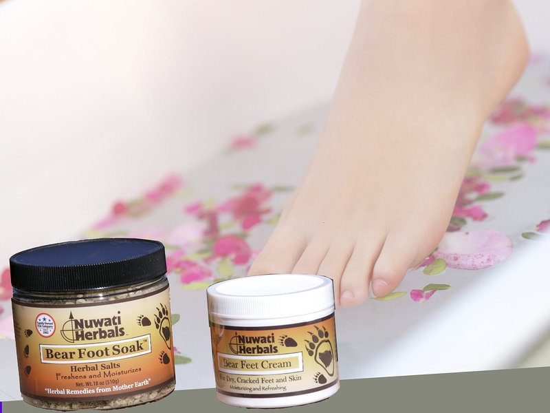 Nuwati Herbals - Bear Feet Cream - Herbal Moisturizer for Dry Cracked Feet and Skin, 4 ounces