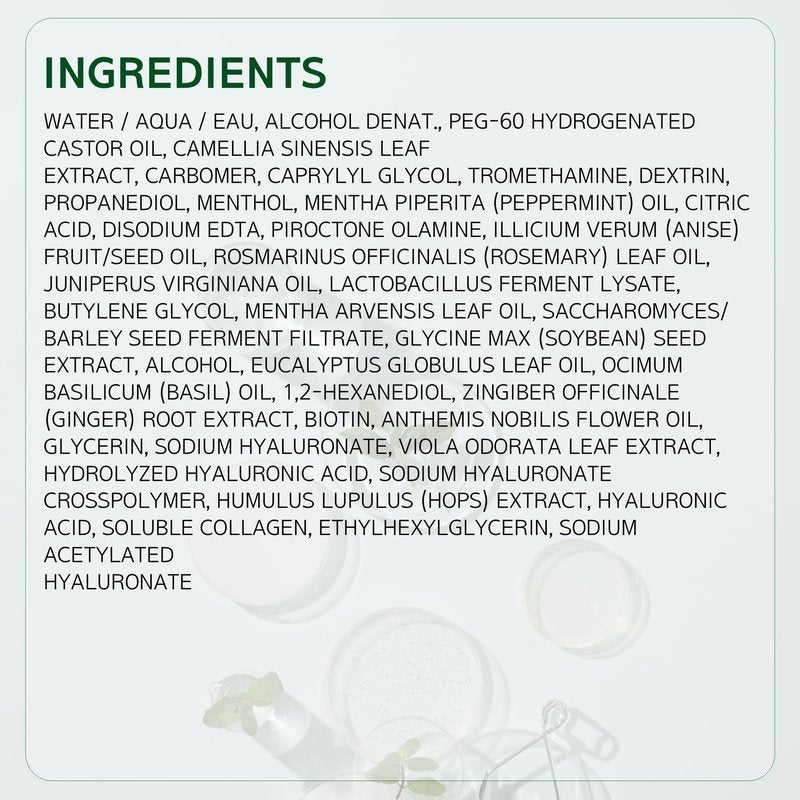 LABO.H Scalp Strengthening Spray - Korean Scalp Reviatlizing Serum for Hair Growth & Anti-Loss | Vegan| Instant Cooling & Soothing with Rosemary and Peppermint Oil | Thicker-Looking Hair, 3.38 Fl oz.