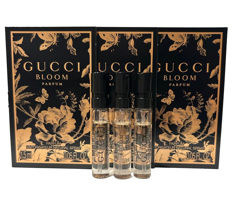 Gucci BLOOM PARFUM Sample Perfume Women Spray 1.5 ml / 0.05 oz - set of 3 (5965)