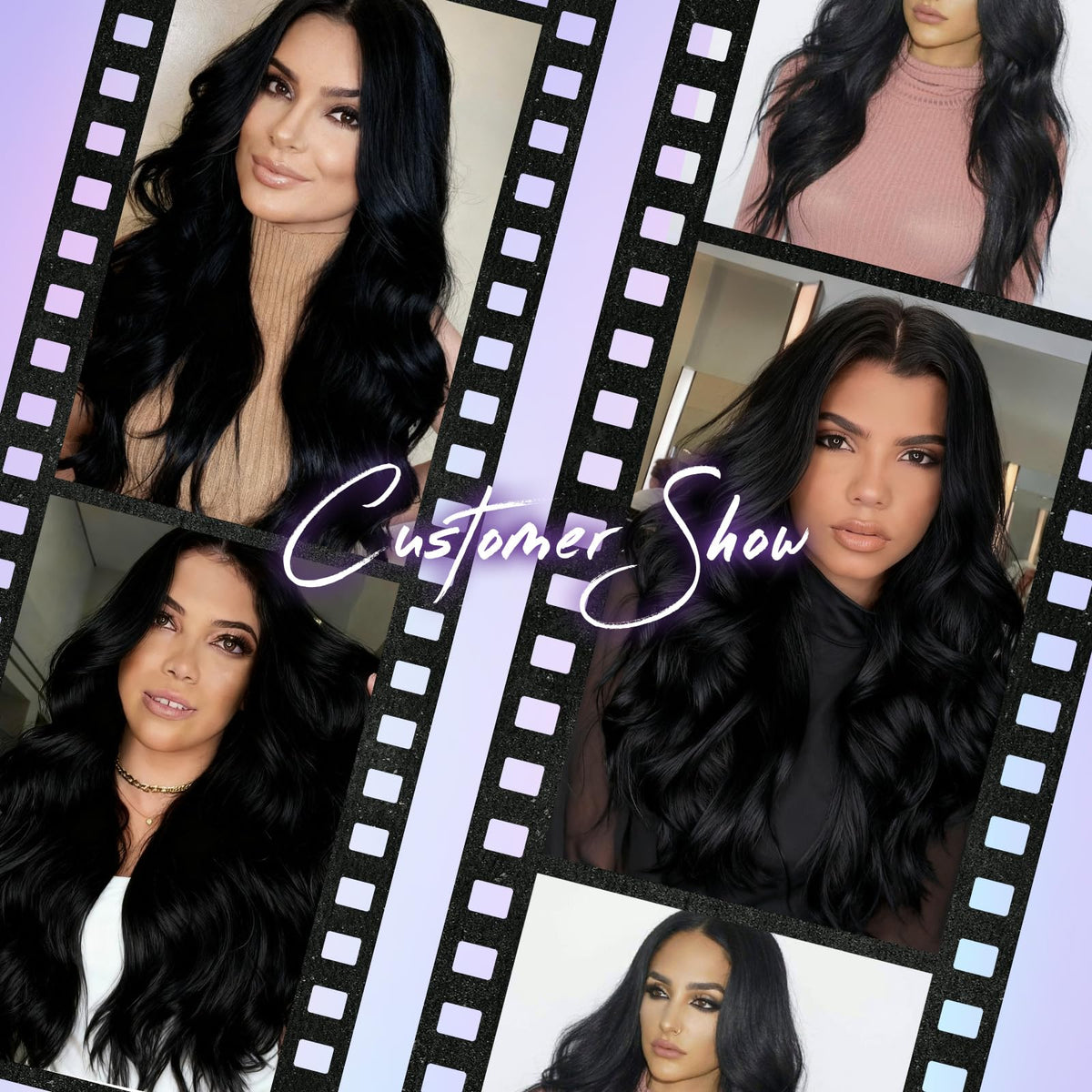 Kurope Black 13x4 Synthetic Lace Front Wig Long Wavy Wigs26inch Pre-Plucked Hairline and Baby Hair Synthetic Wigs for Black Women