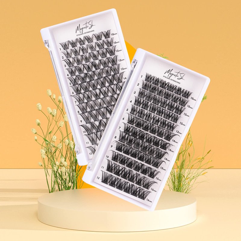 Lash Clusters 300pcs Manga Lash Extension Kit 10-18mm Cluster Eyelash Extensions Natural Lash Individual Lashes -M36-Natural
