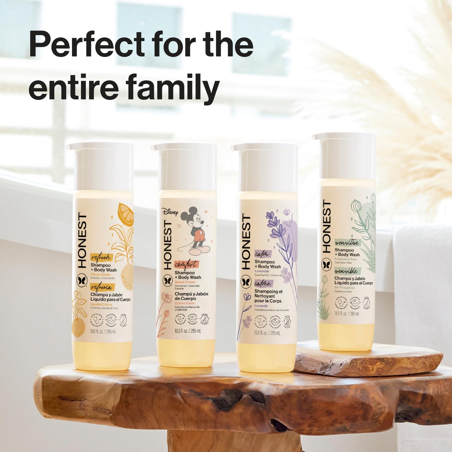 The Honest Company 2-in-1 Cleansing Shampoo Body Wash, Gentle for Baby, Naturally Derived, Tear-free, Hypoallergenic, Citrus Vanilla Refresh, 10 fl oz