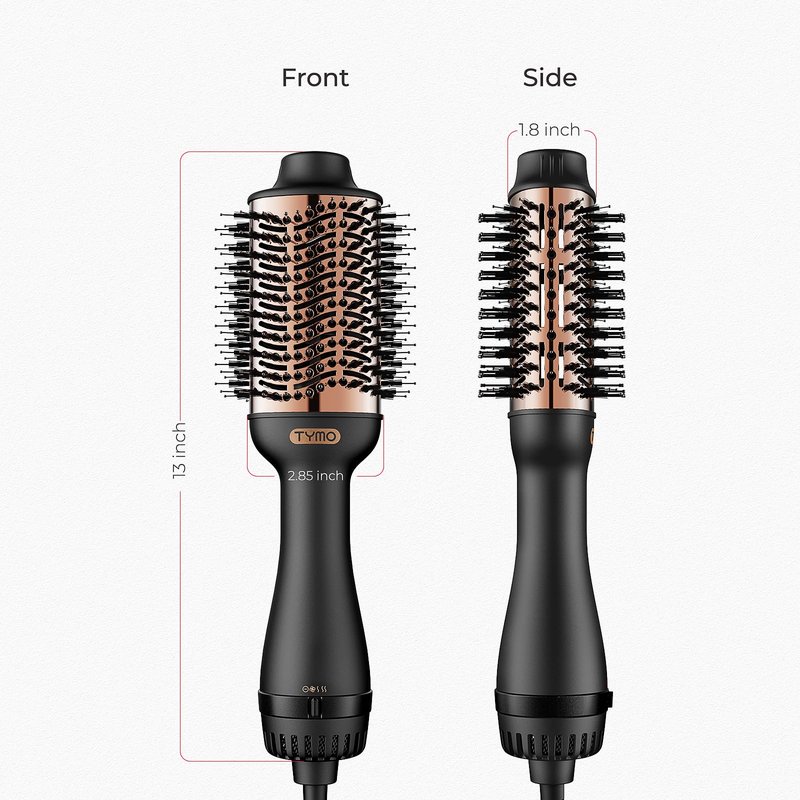TYMO Hair Dryer Brush Blow Dryer Brush in One, 4 in 1 Ionic Hairdryer and Styler Volumizer with Oval Titanium Barrel, Hot Air Straightener for Smooth Frizz-Free Blowout, Gold, 2.85 Inch