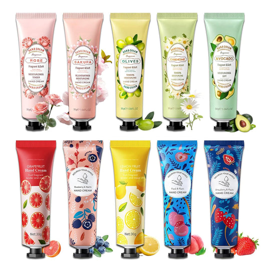 30PCS Hand Cream Gift Set - Moisturizing Travel Size Lotion for Dry Skin, Non-Greasy Hydrating Moisturizer for Women