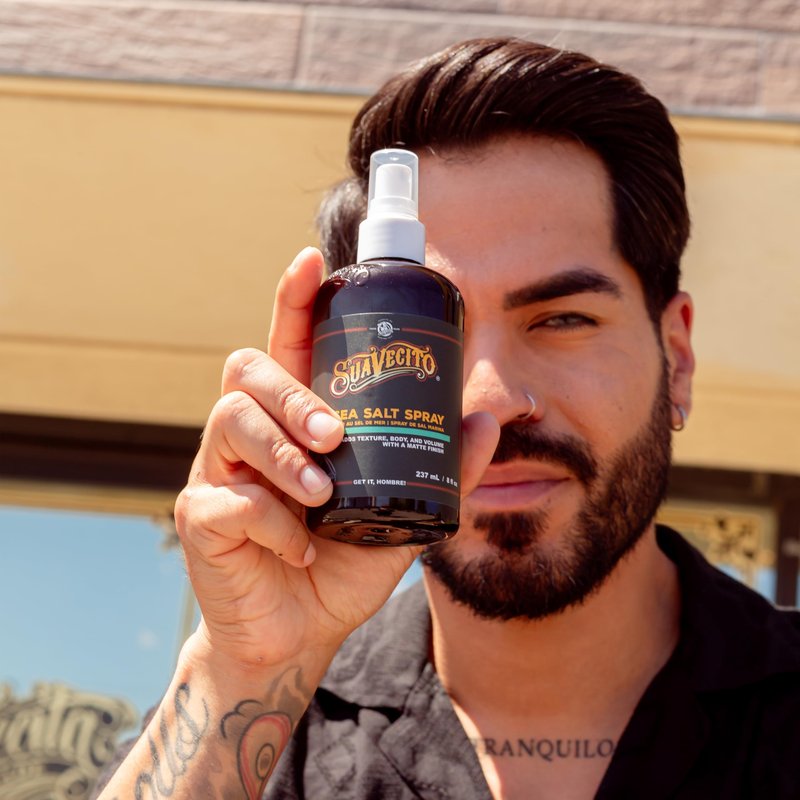 Suavecito Sea Salt Spray - Natural Hair Volume and Texture with Light Flexible Hold for Men, Alcohol & Paraben-Free, 8 oz