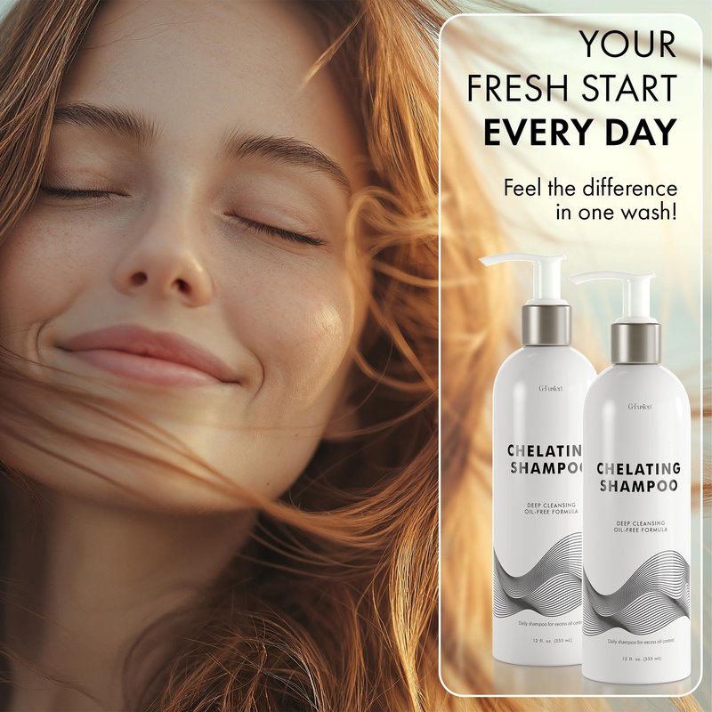 Chelating Shampoo – For Oily Hair & Oily Scalp -Deep Cleansing Clarifying Shampoo- Removes Hard Water Buildup, Chlorine & Residue-Nourishes-No Silicones, No Parabens, Fresh Volume. 12 Fl Oz ( 355 ML)