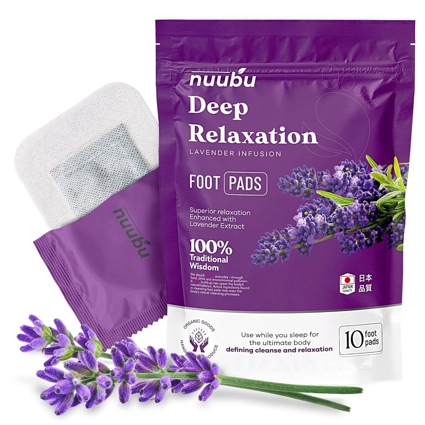 Nuubu | Deep Cleansing Foot Pads Mix | Original, Lavender, Ginger (30 Pads)
