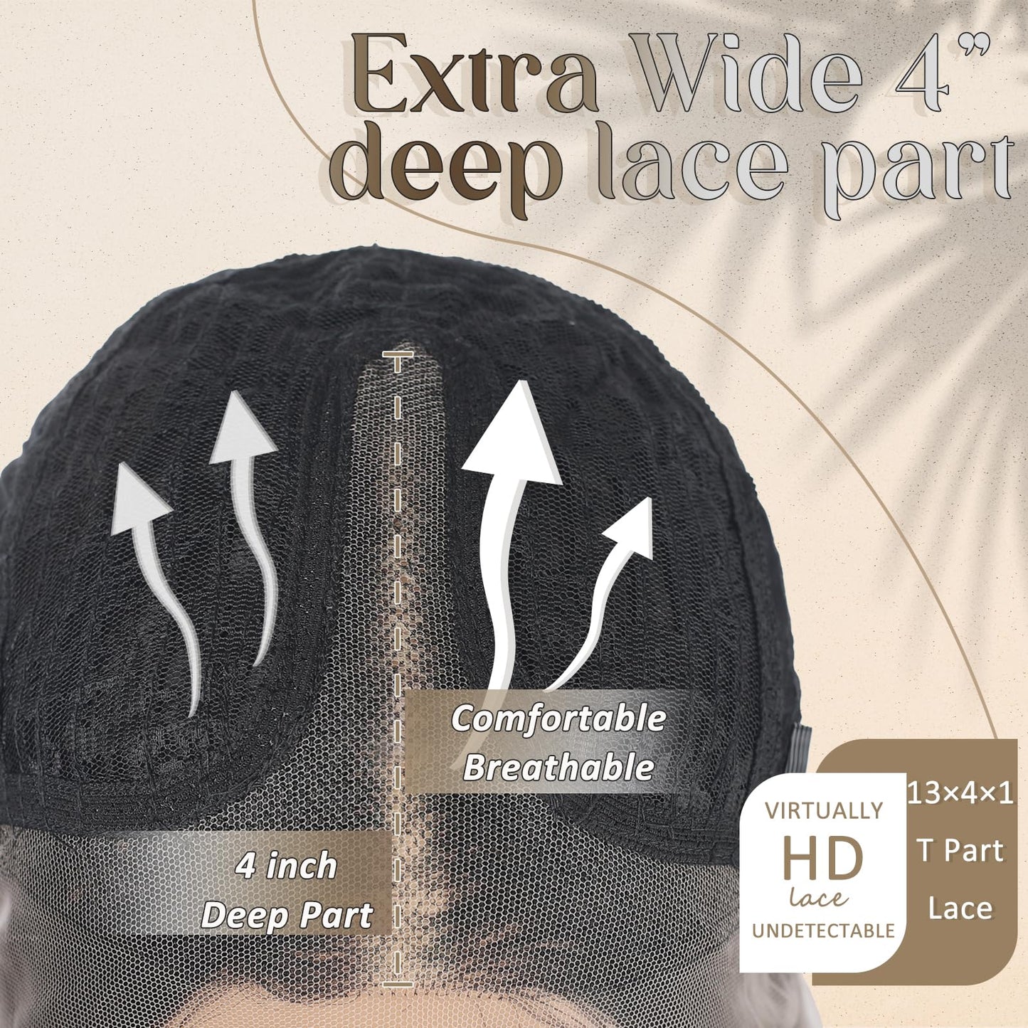Rallarkrysset Highlight Lace Front Wig 13x4x1 Pre Plucked Ombre Brown Wigs for Women Ready to Wear HD Glueless Natural Long Wavy Wig for Women Middle Part Natural Look
