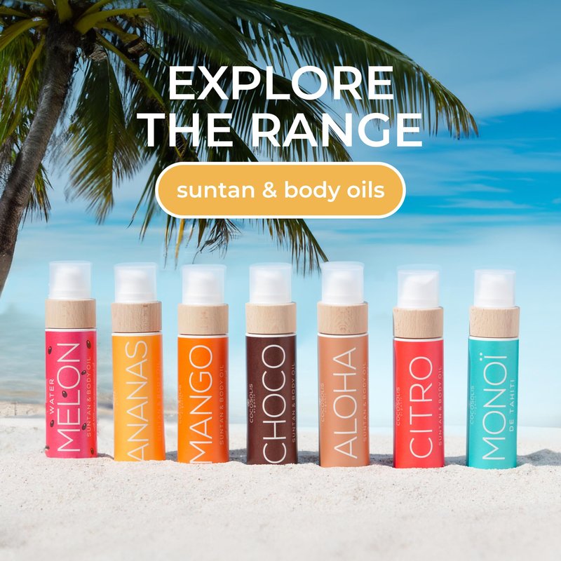 COCOSOLIS ALOHA Sun Tan & Body Oil | Organic Tanning Bed Lotion | Get Healthy Deep Chocolate Tan | Tanning Accelerator with 5 Precious Oils to Make Your Skin Glowing & Revitalized (110 ml)