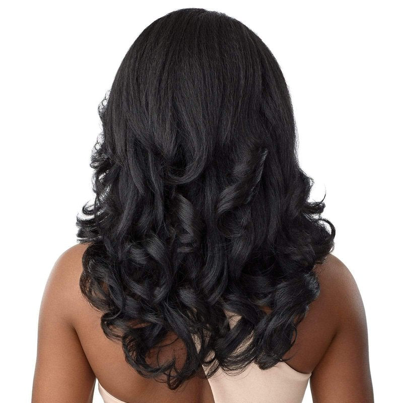 Outre Soft & Natural Synthetic Lace Front Wig - NEESHA 209 (1B Off Black)