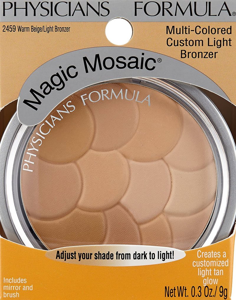 Physicians Formula Magic Mosaic Multi-Colored Bronzer, Highlighting, Contour Powder, Warm Beige/Light Bronzer, Dermatologist Tested, Clinicially Tested