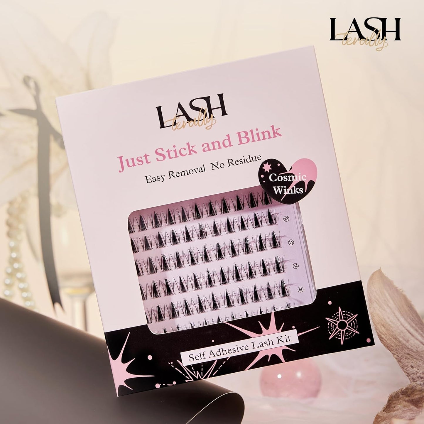 Self-Adhesive Glue-Free Lash Clusters Kit - Easy Removal, Soft & Lightweight | 110 Beginner-Friendly Extensions