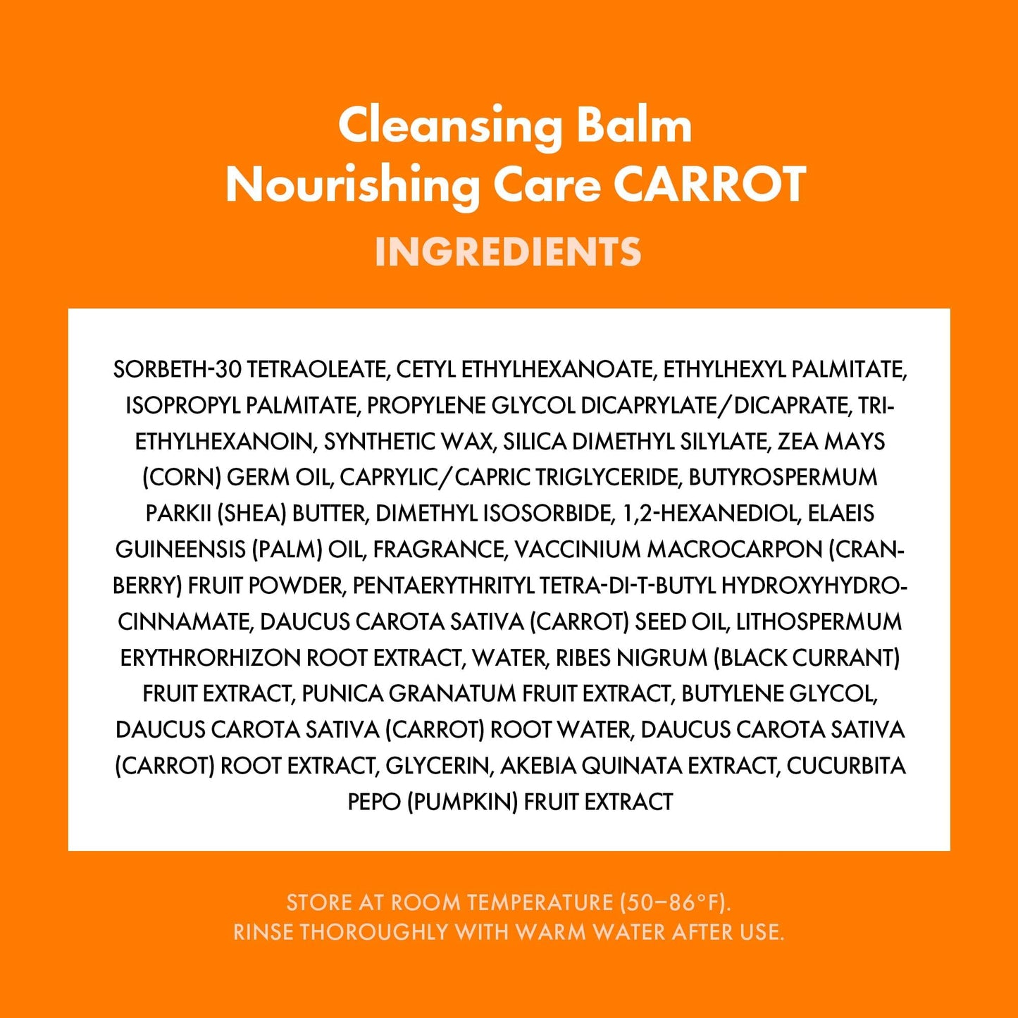 KAHI Cleansing Balm Nourish Care Carrot - Makeup Remover Balm with Carrot Seed Oil, Shea Butter & Cranberry Scrub - Gentle Exfoliating Korean Skincare 1.69 oz