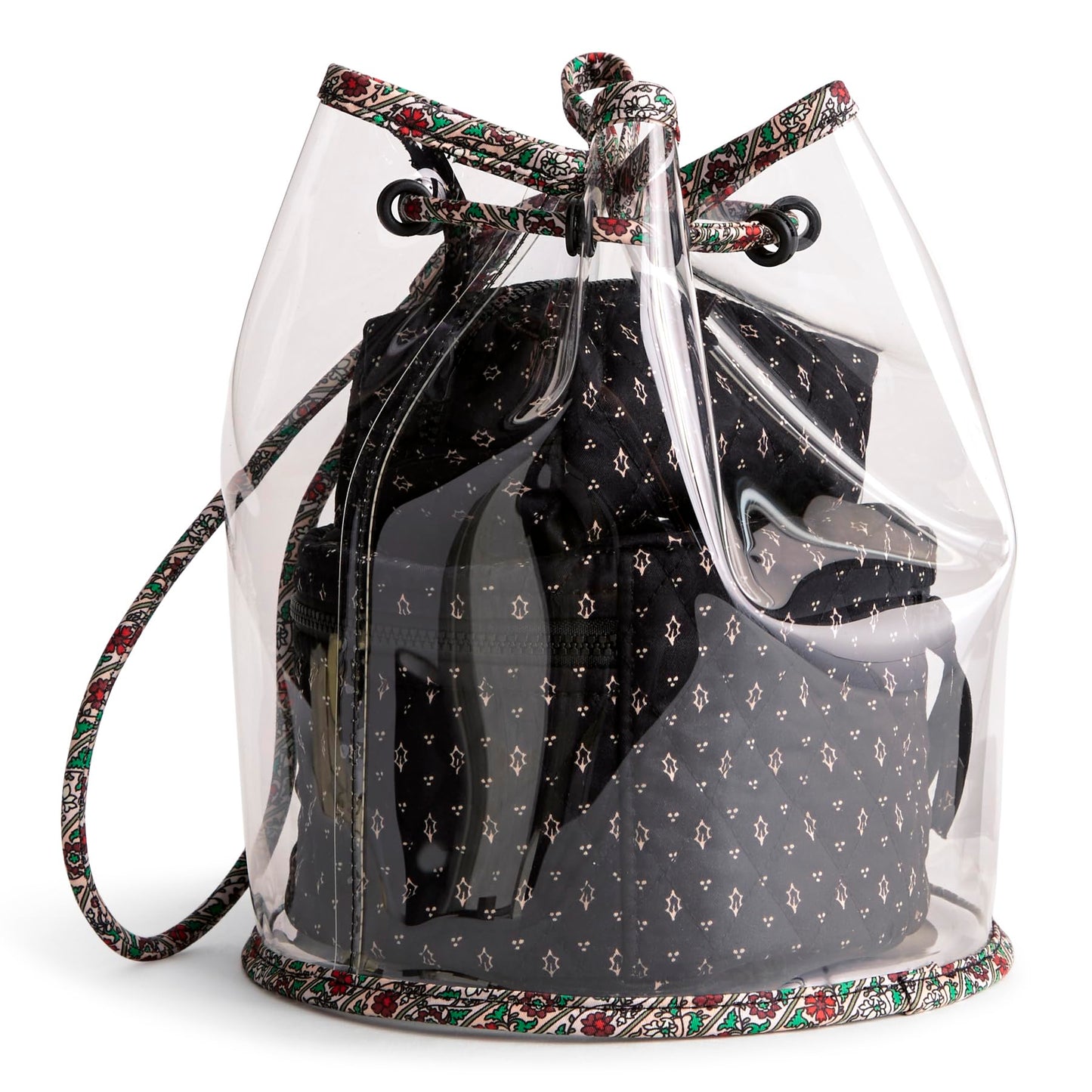 Vera Bradley Women's Premium Cotton 3 Piece Cosmetic Set, Holly Days, One Size