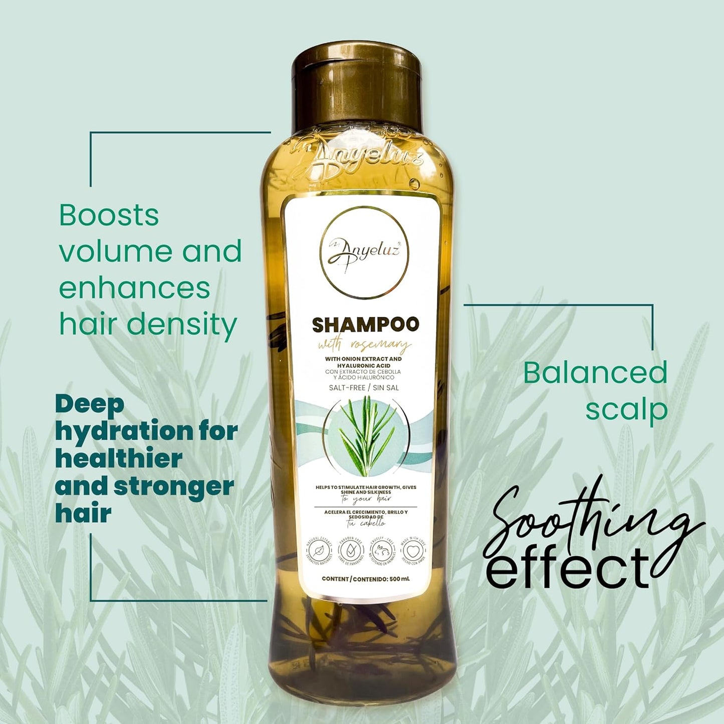 Rosemary Shampoo & Biotherapy Hair Mask - Hydrating & Strengthening Treatment for All Hair Types