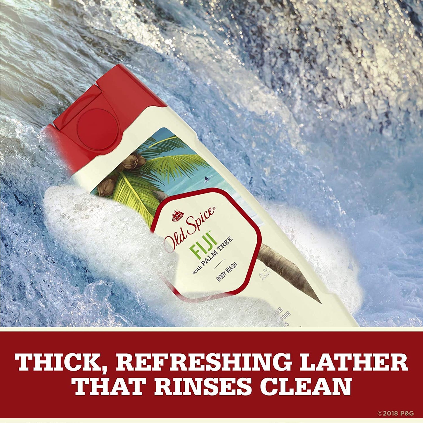 Old Spice Body Wash for Men - Fiji Palm Tree Scent | 25 Fl Oz, Nature-Inspired Freshness