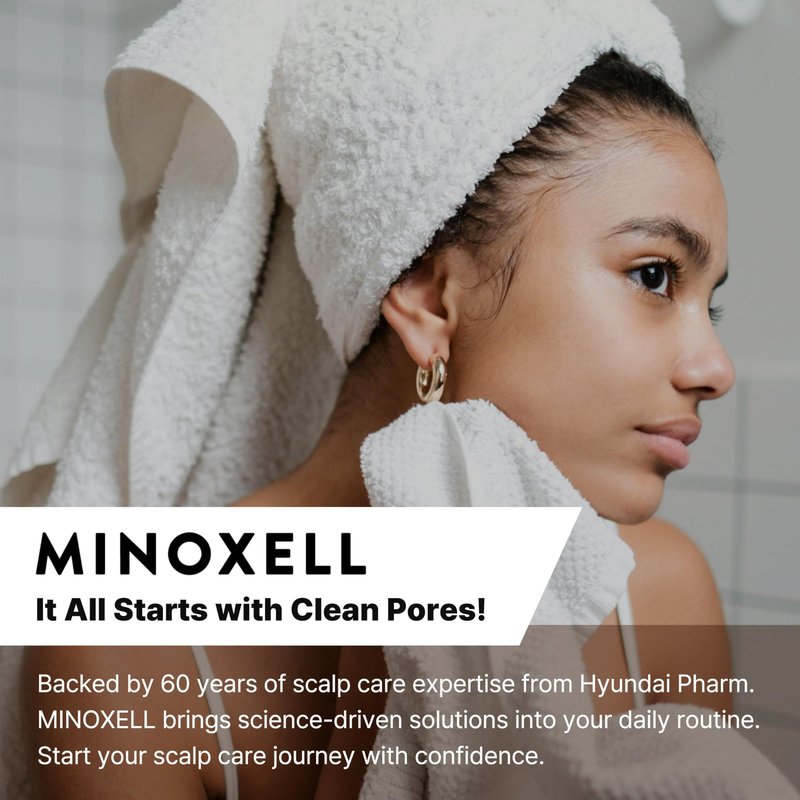 MINOXELL Korean Scalp Intensive Hair Growth Serum|Biotin & Panthenol Leave-In Ampoule for Hair Loss, Thinning Hair, Scalp Hydration & Strengthening (2.02 fl oz)