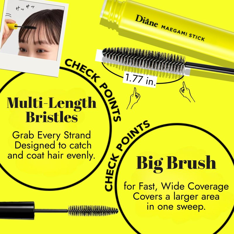 Moist Diane Natural Hair Wax Stick for Women, Fly Away Stick & Bang Mascara for Quick Fix, Baby Hair Gel& Hair Mascara by Frizz Ease Serum, HAIR Finishing STICK& Flyaway HAIR Tamer from Japan, NATURAL