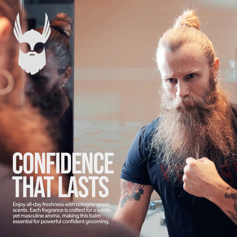 The Beard Struggle Warrior’s Beard Balm - Platinum Collection, Surtr's Fury - Non-Greasy Low-Hold Formula, Luxurious Cologne-Grade Fragrances 100% Natural and Plant-Based Ingredients - 50g