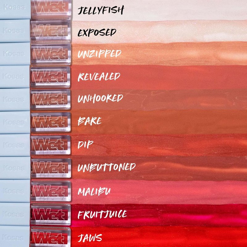 Kosas Wet Lip Oil Gloss – Hydrating Lip Oil Gloss with Hyaluronic Acid & Peptides, Non-Sticky, Unbuttoned