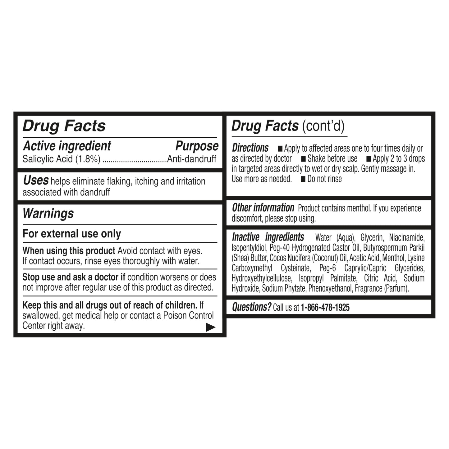 SheaMoisture Dandruff Treatment Scalp Repair Technology & Hydrate Serum with Salicylic Acid, Deeply Hydrates to Reduce Flakes & Itch, 2 fl oz
