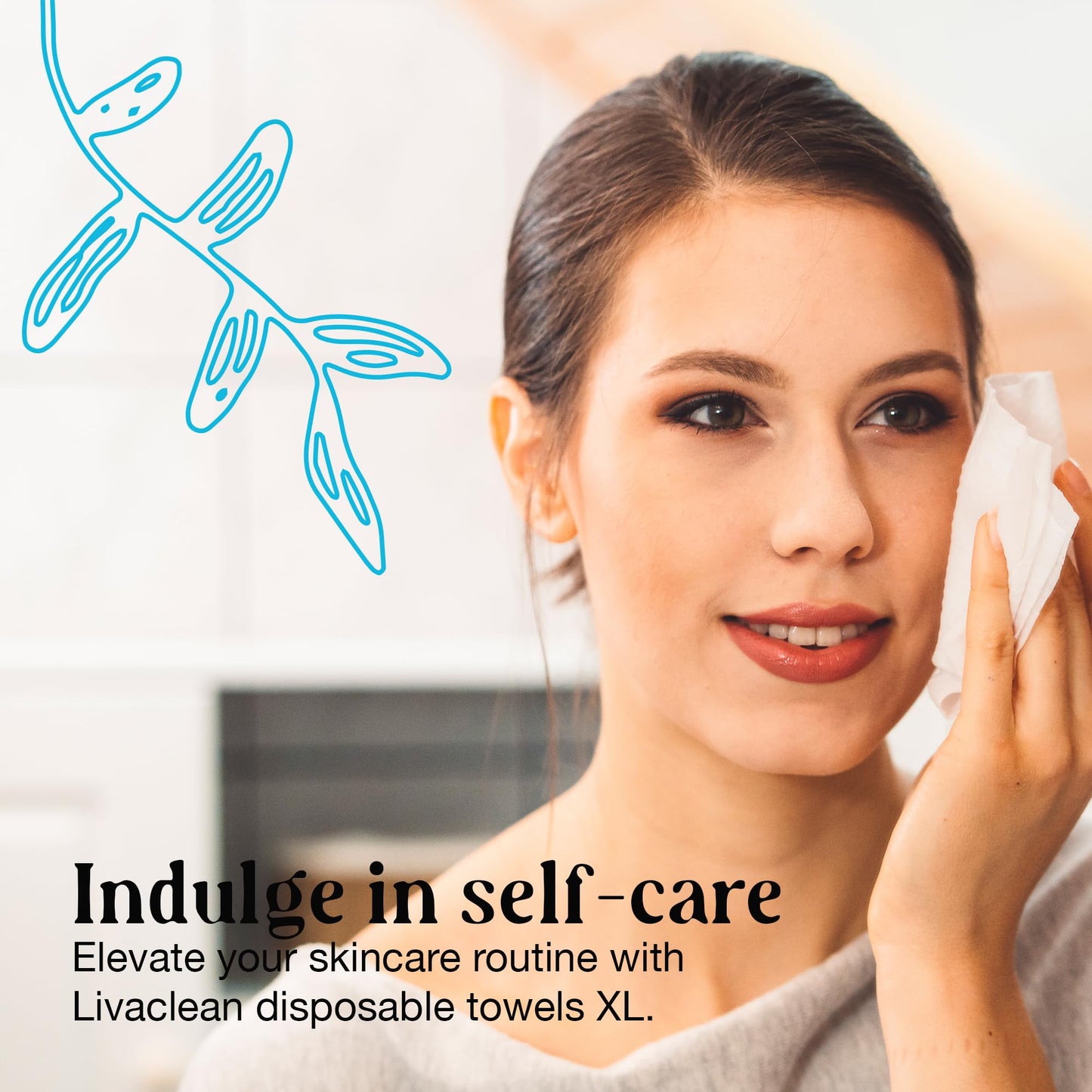 50 CT Face Cloths for Washing Face – Biodegradable Viscose Disposable Face Towel – Ultra Absorbent Clean Towels Wipes for Skincare & Makeup Removal – Lint-Free Facial Towelettes for Sensitive Skin