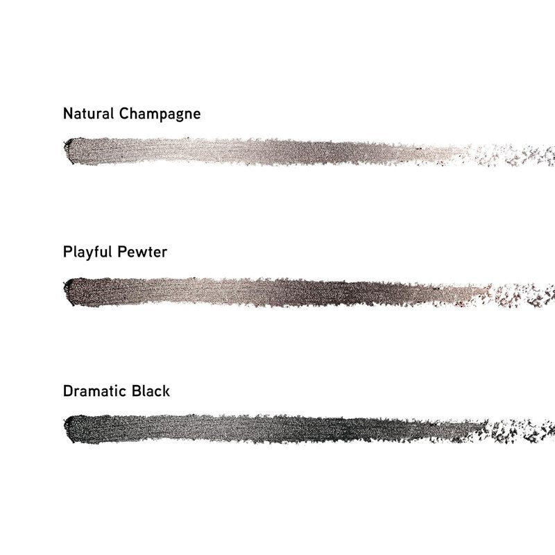 Shimmer Eyeliner Pencil Set - Custom Eye Enhancing Trio | Black, Dark Brown, Brown