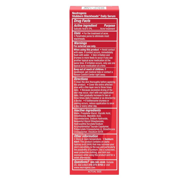 Neutrogena Acne Facial Serum - Daily Treatment with Salicylic & Glycolic Acids | 1 fl. oz for Clear Skin
