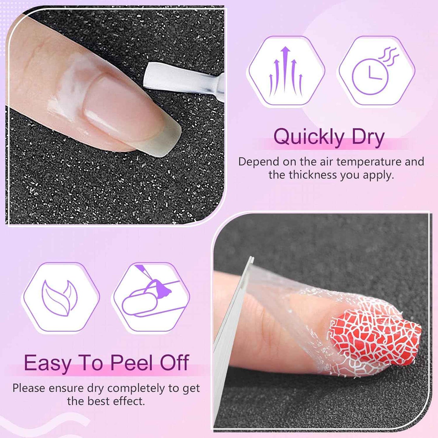 LED & UV Builder Nail Gel with Liquid Latex - SAVILAND Nail Art Essentials