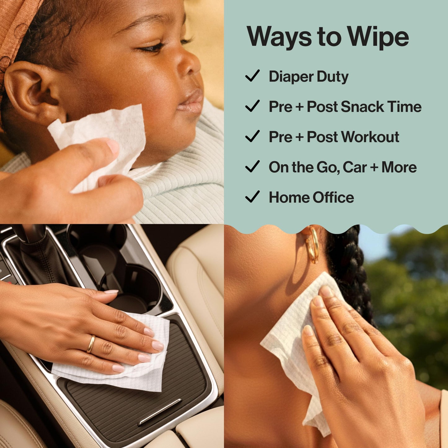 The Honest Company Baby Wipes for Sensitive Skin, Hypoallergenic, Fragrance-Free, Multi-Use, Pattern Play Design, 720 Count (10 Packs of 72)