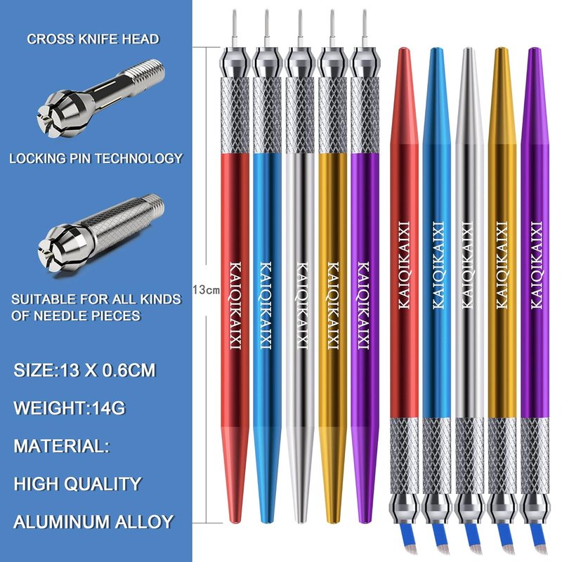 Microblading Pens Set - 20 Waterproof Tattoo Eyebrow Pens for Marking, Filling & Outlining | Perfect for Precision Brows