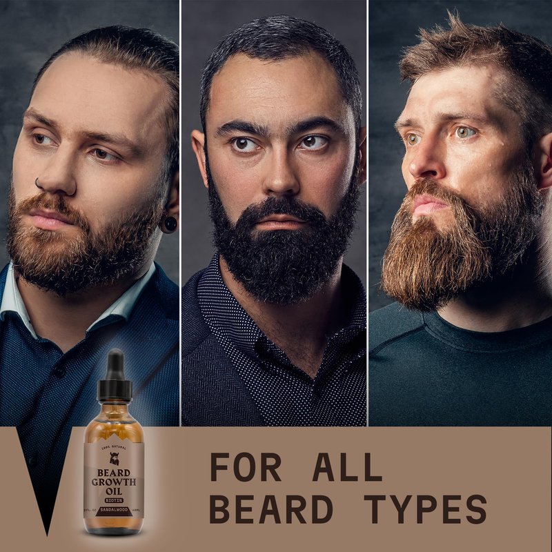 Striking Viking Beard Growth Oil - 2 Fl Oz, Pack of 2, Sandalwood - Nourishing Jojoba & Argan Oil Hydration - Intense Thickening for Beard Growth