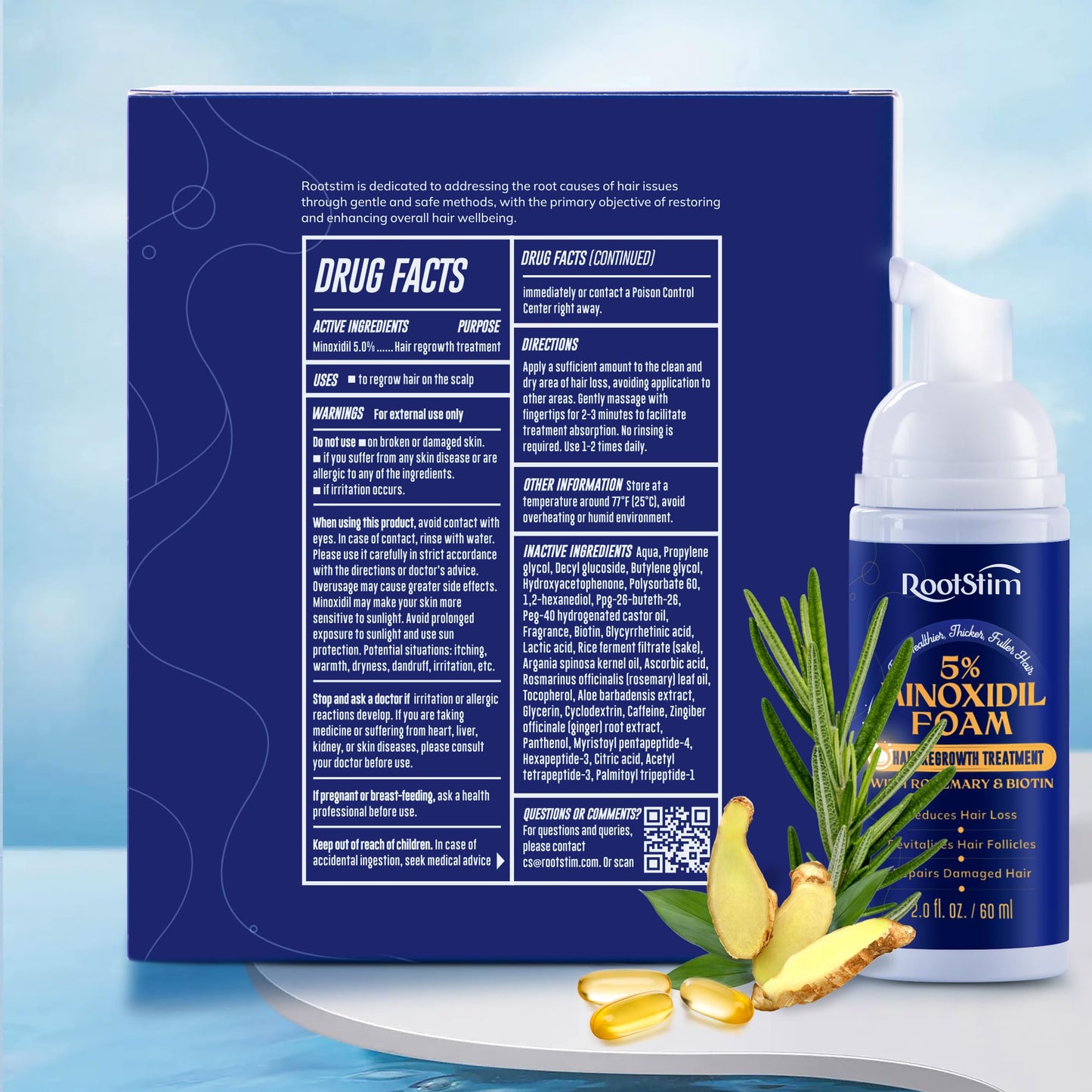 Foam for men and women, Hair Health Solution 6 FL OZ