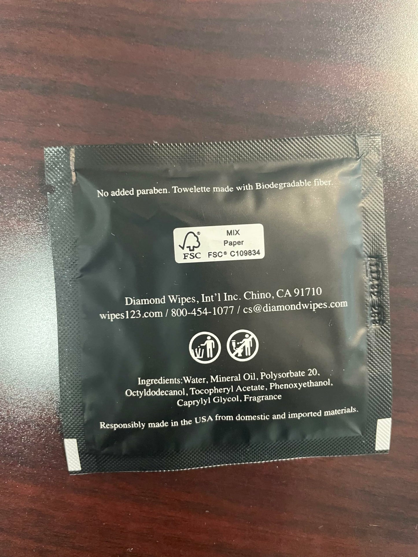 La Fresh Hotel Premium Paraben-Free Makeup Remover Wipes - Black, Light Flora Scent 8x6" Wet Wipes - 50 Wipes, Travel Essentials