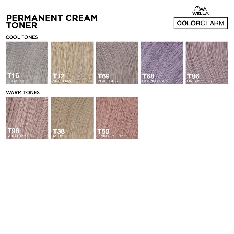 COLORCHARM Permanent Cream Toner | Neutralize Brass | Free of Animal-Derived Ingredients, Parabens & Gluten Free | T86 Radiant Lilac | 2 oz