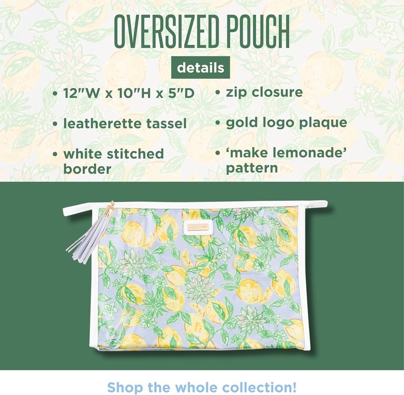 Lilly Pulitzer Makeup Bag - Stylish Travel Cosmetic Bag for Women | Zippered Toiletry Organizer