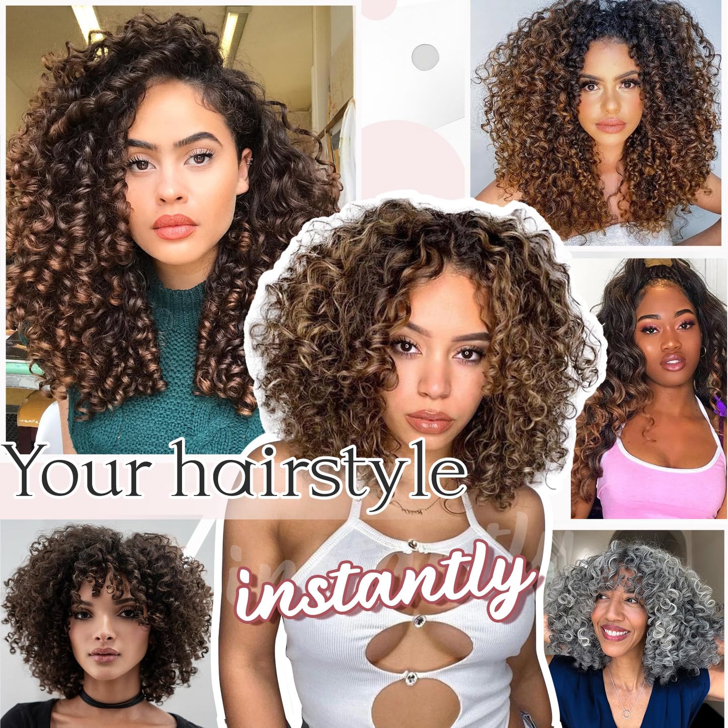 7 Packs Gogo Curl Crochet Hair for Women 14 Inch Pre-Twisted Curly Crochet Hair Deep Ocean Beach Curl Crochet Braids Synthetic Braiding Hair Extensions (14 Inch, 1B/30)