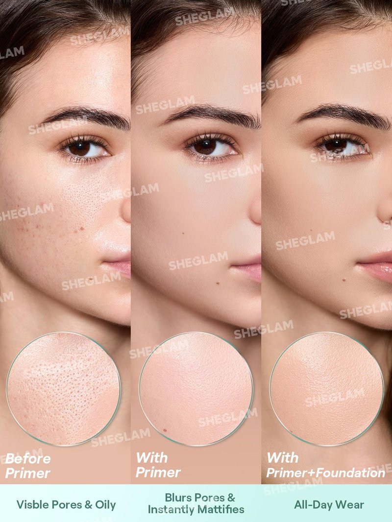 SHEGLAM Pore No More Primer Photo Finish Smooth & Blur Makeup Primer For Long-lasting Makeup Wear, Vegan & Cruelty-free