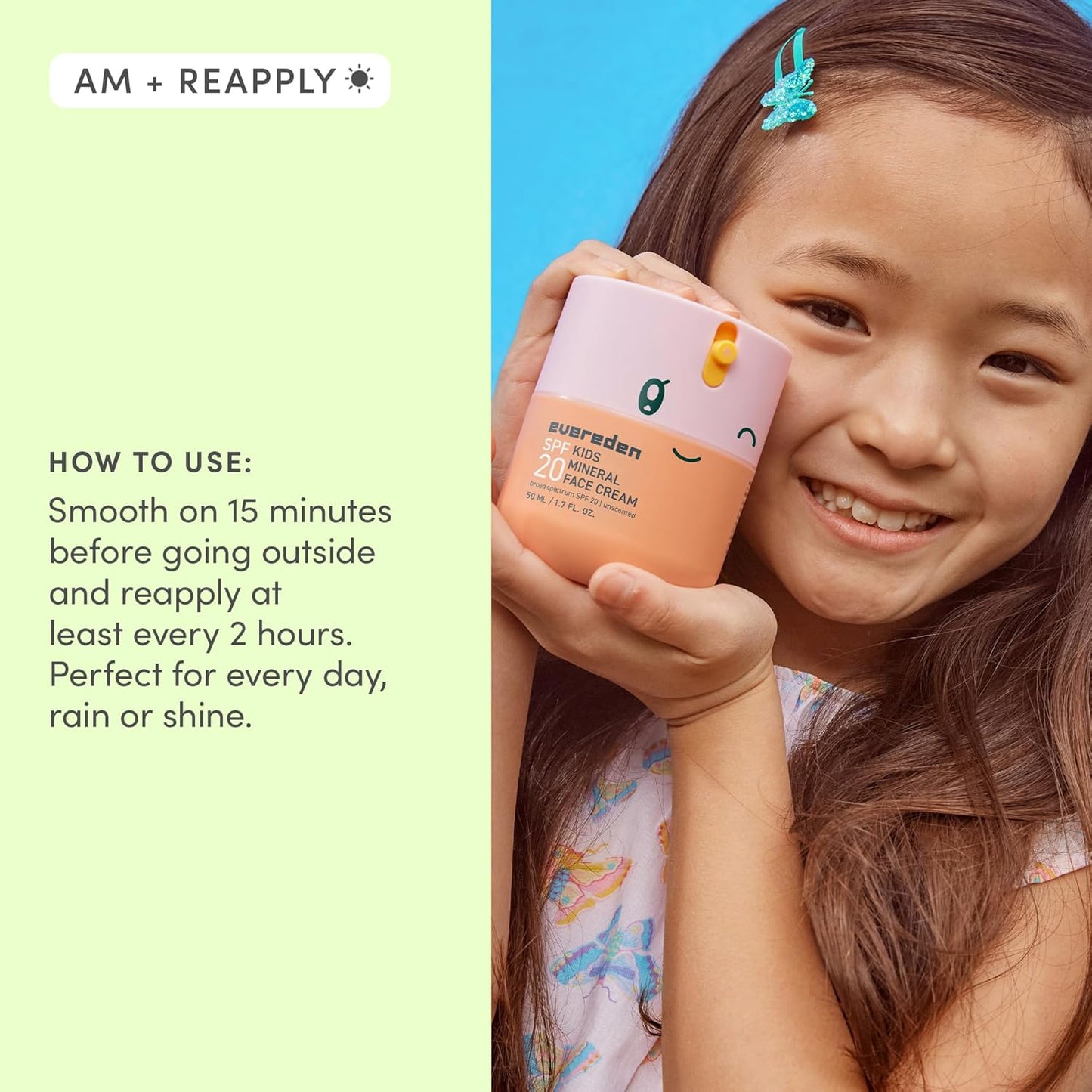 Kids Face Cream with SPF 20 - Fragrance-Free, Non-Toxic Moisturizer | 1.7 oz Multi-Vitamin Lotion