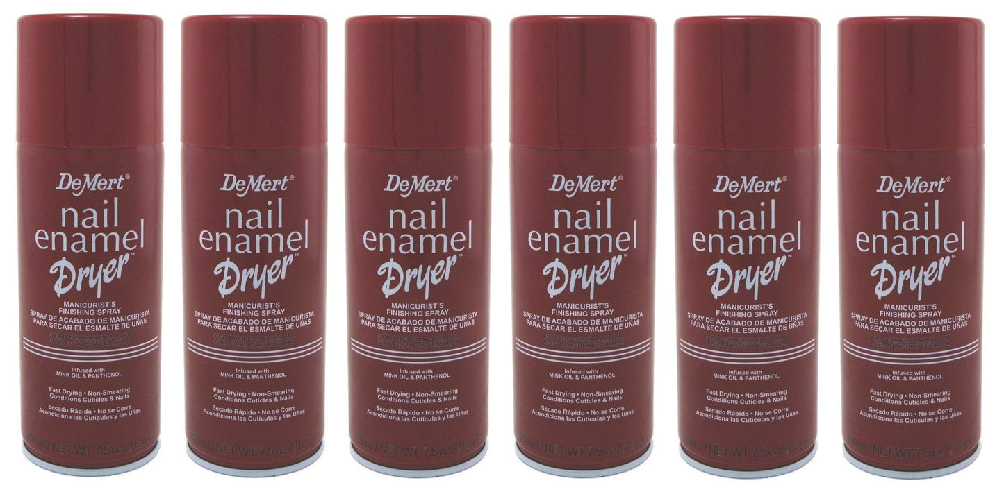 Demert Nail Enamel Dryer Spray 7.5 Ounce (Pack of 6)