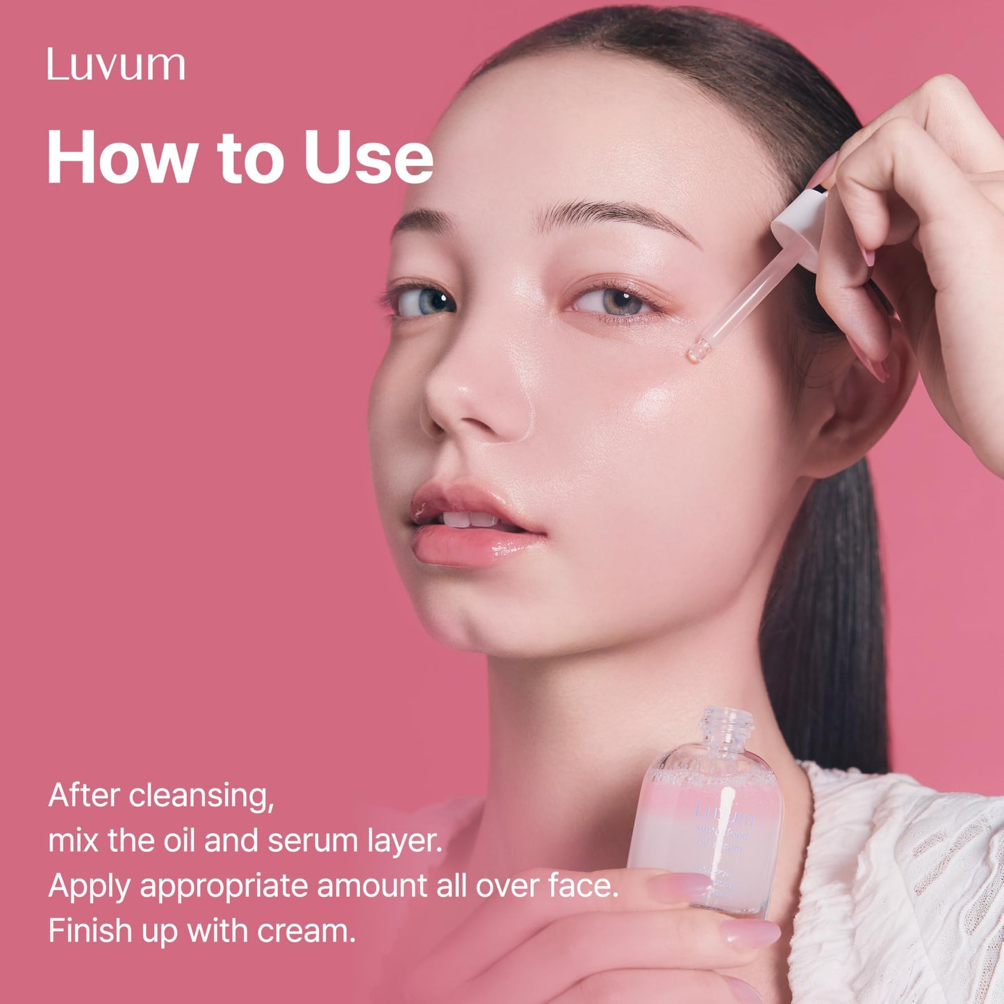 LUVUM Slow Aging Super Food Oil Serum, Peptide Essence, 30% Moisture Oil, 1.01 fl. oz