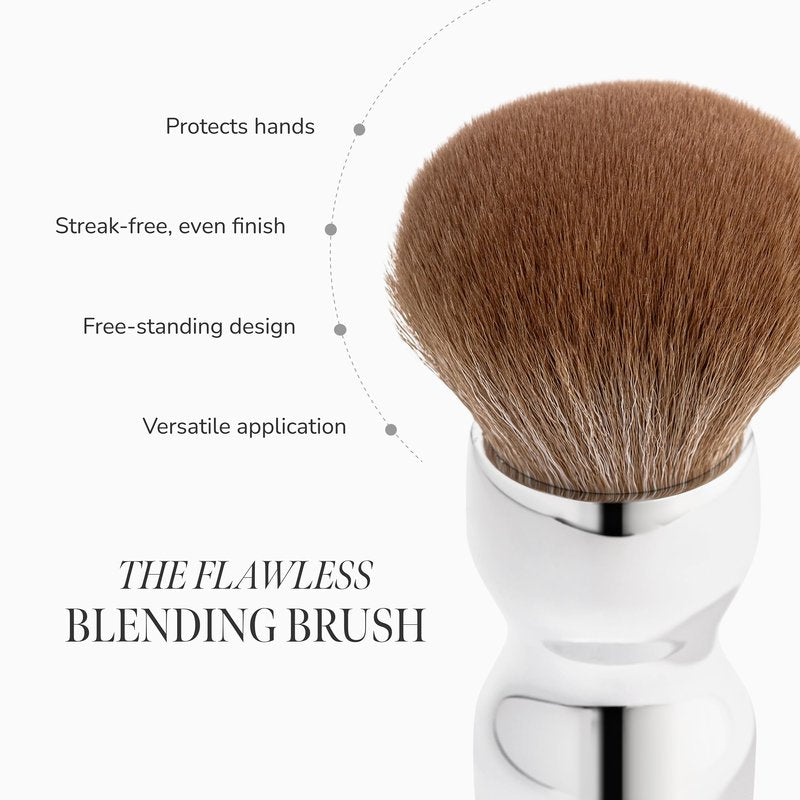 Loving Tan Flawless Blending Brush - Self Tanning Streak-Free Application, Ultra-Soft Vegan Bristles, Perfect for Tanning Hands & Feet, Free-Standing, Cruelty-Free, Use with Mousse or Cream