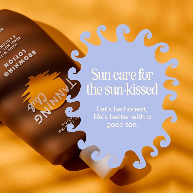 Browning Lotion | Sun Tanning Accelerator with Kukui Nut, Argan & Coconut Oils - Botanical Formula for Deep Dark Tan - 150 mL