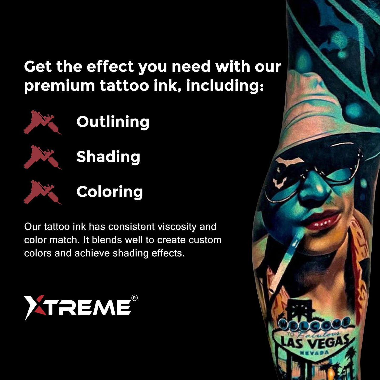 Xtreme EXO White Tattoo Ink - Brilliant Highlights and Dimension, Luminous for Stunning Contrast - Sterile, Vegan, High Pigment Load for Intense Coverage (4 oz)