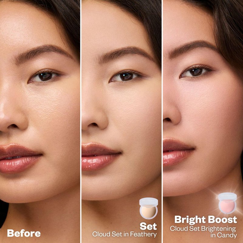 Kosas Cloud Set Baked Setting Powder, Face Powder Makeup for Shine Control, Soft Natural Finish, Clean Beauty Formula, Feathery, Sheer Light Medium