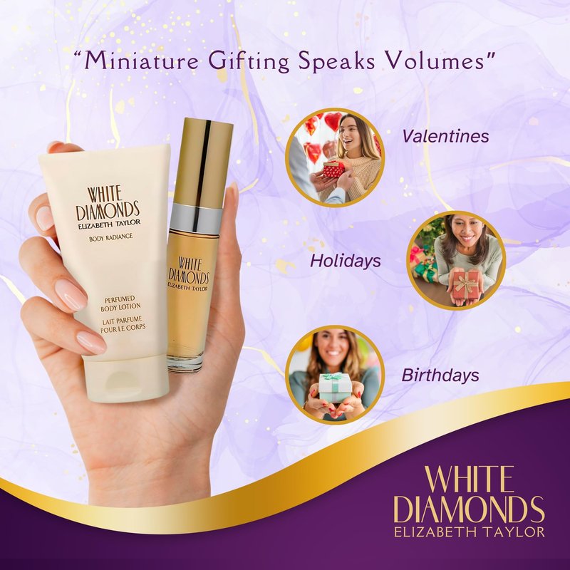Elizabeth Taylor White Diamonds, 2 Piece Travel Size Set for Women